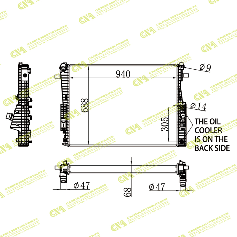 Radiator FORD F-250 FX4 V8 6.4L 10- AT