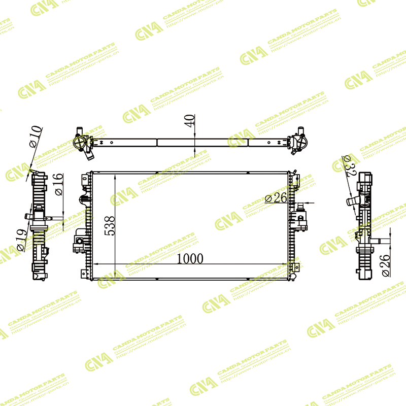 Radiator FORD BC32-8005-D