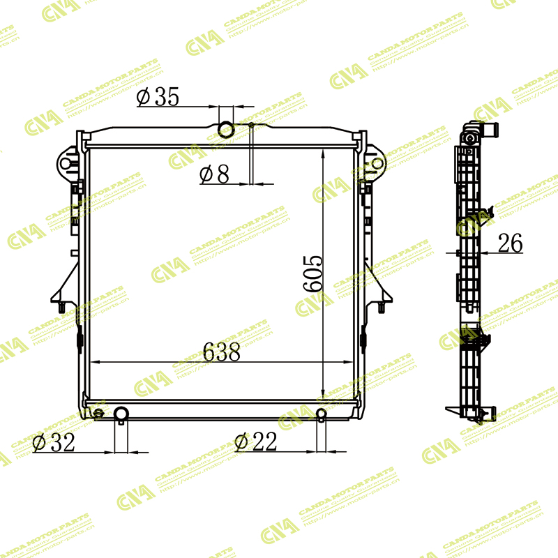Radiator FORD 1726084/5246502