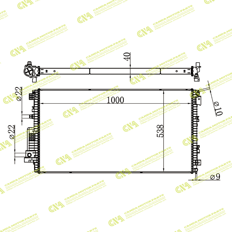Radiator FORD HC3Z8005A