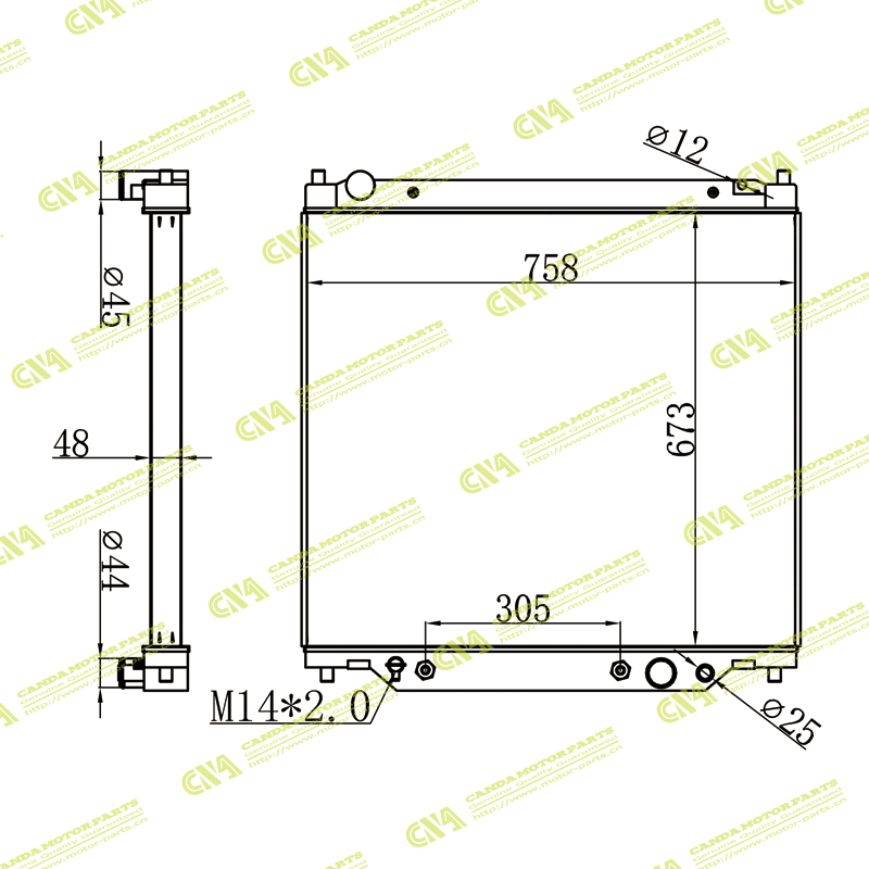 Radiator FORD YC3Z8005BA