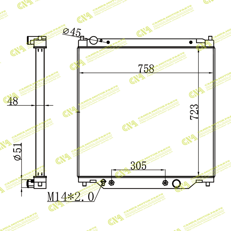 Radiator FORD 3C3Z8005DF