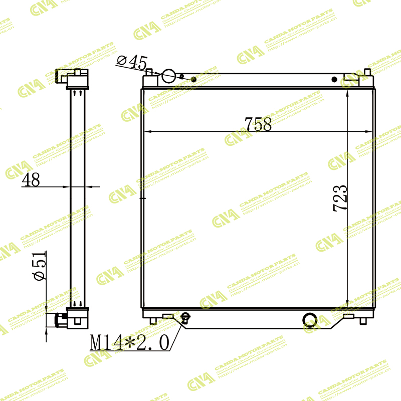 Radiator FORD 3C3Z8005DF