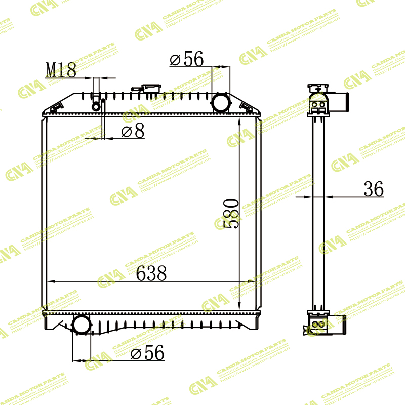 Radiator HINO 16090-4601