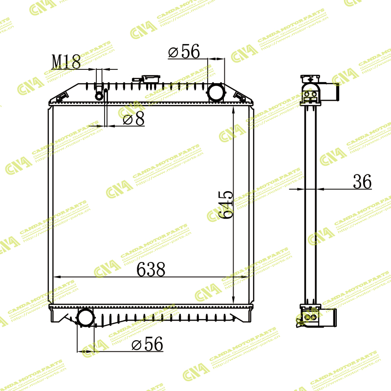 Radiator HINO 16090-4634