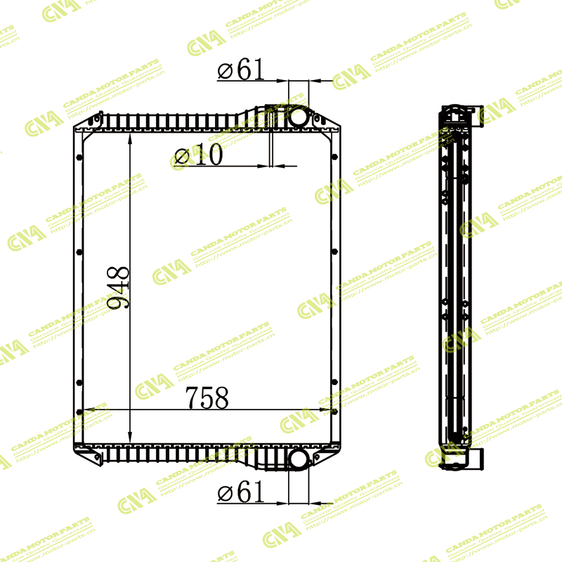 Radiator HINO 16041-E0050/16081-6250