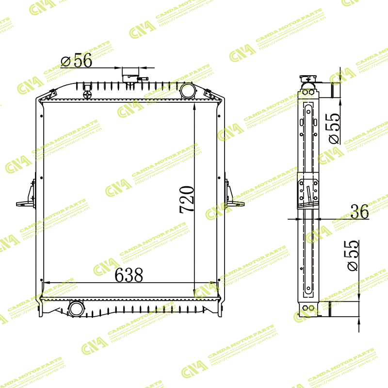 Radiator HINO 16090-6790