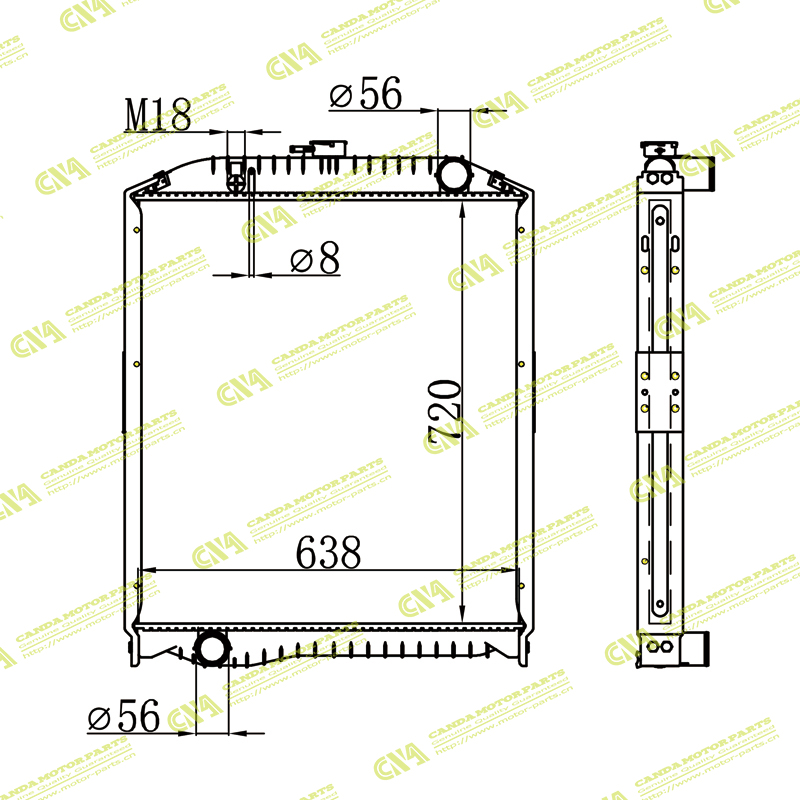 Radiator HINO 16090-4674