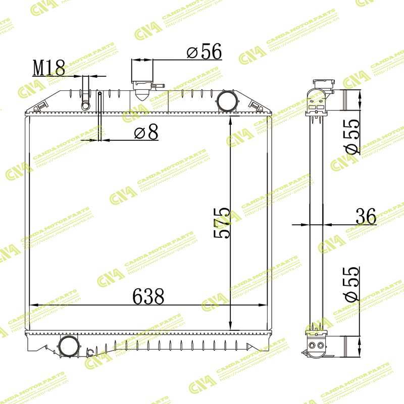 Radiator HINO 16090-06790