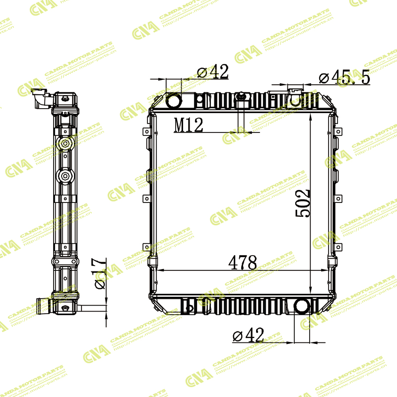 Radiator HYUNDAI TITAN 2.5T MT