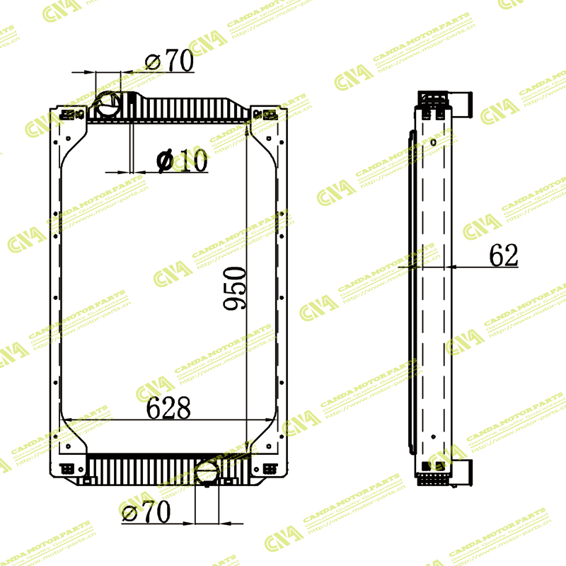 Radiator HYUNDAI HYUNDAl uni verse 00-MT