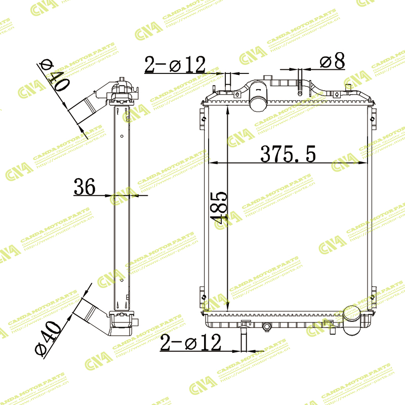 Radiator TATA 00286450100166/210075/T636240222