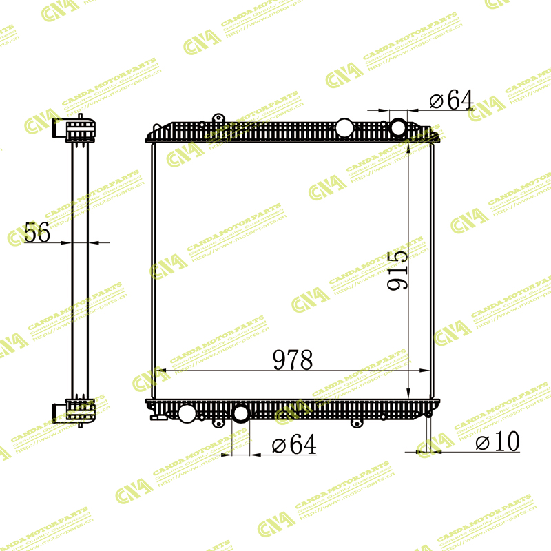 Radiator TRUCK 140052W/A0520659003/A4726